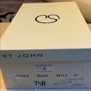 St. John black heels made in Italy never worn